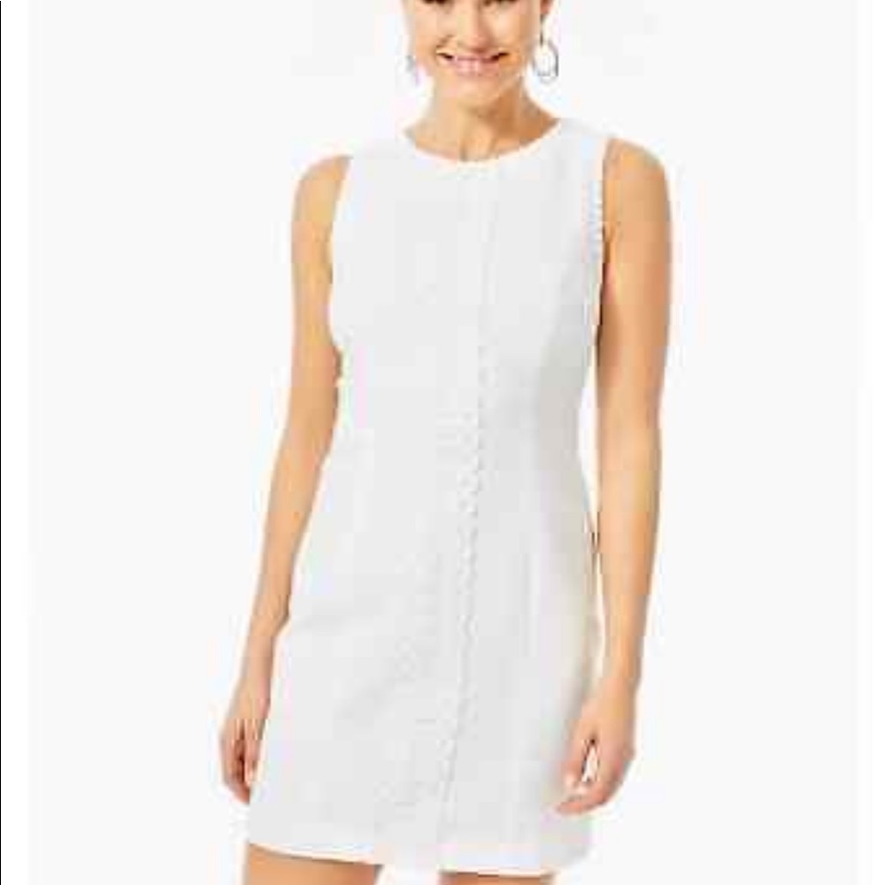 Lilly Pulitzer white Mila Stretch Shift Dress